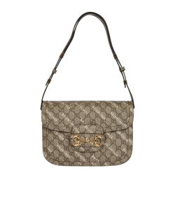 X Balenciaga Supreme 1955 Horsebit Bag, Canvas, Beige, 602204, DB,3*